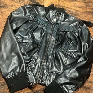 Black Faux Leather Jacket